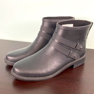 Chooka Midtown Strappy Black Rubber Boots